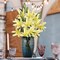 Lily Artificial Flowers Bulk 30” Long Stems 12 Silk Flower Heads Bouquet, Wedding Decoration Office DIY Indoor Home Decor Mothers Day Gift, 3pcs
